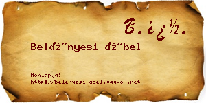 Belényesi Ábel névjegykártya